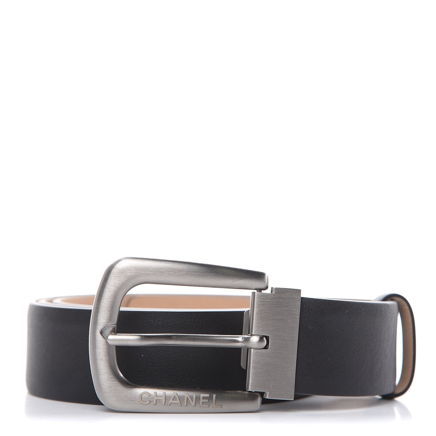 Chanel Calfskin Belt 95 38 Black 1 of 6