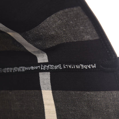 Burberry Coated Canvas Mega Check Medium Doodle Tote Black White 6 of 13