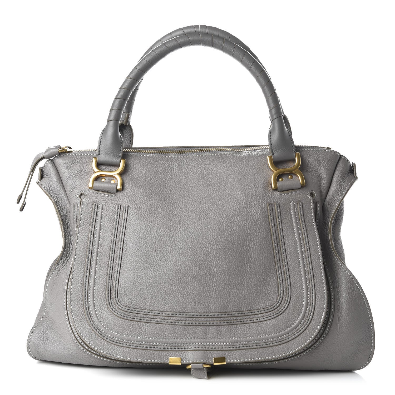 Chloe Calfskin Large Marcie Satchel Cashmere Grey 1 of 13