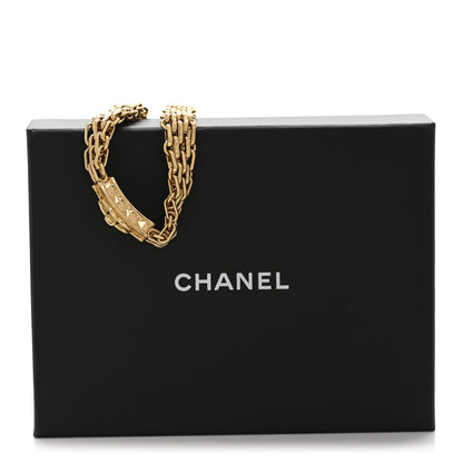 Chanel Metal CC Chain Flap Bag Choker Necklace Gold 7 of 7