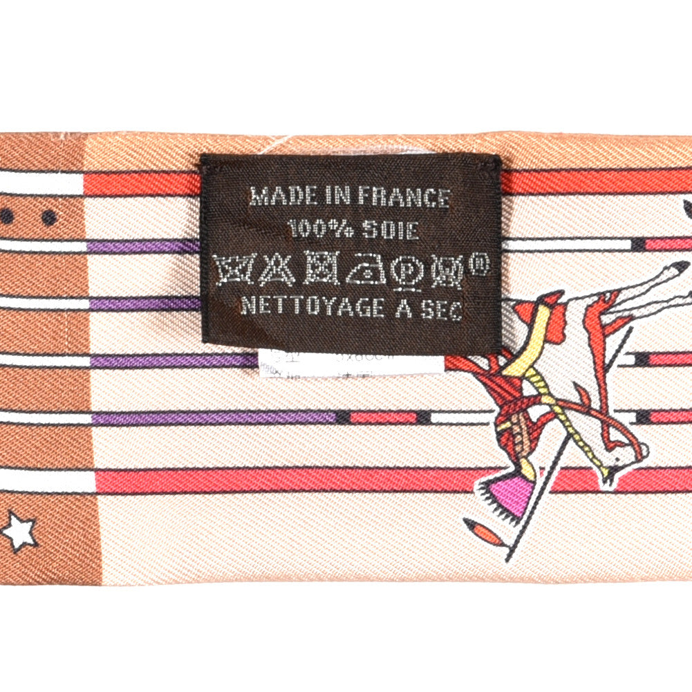 Hermes Silk Pani La Shar Pawnee Twilly Beige Rouille Rouge 3 of 4