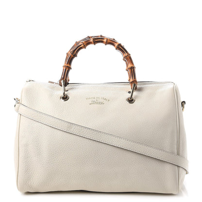 Gucci Calfskin Bamboo Medium Shopper Boston Mystic White 1 of 10