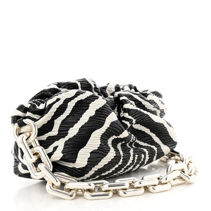 Bottega Veneta Nappa Zebra Print The Pouch Chain White Black 3 of 10