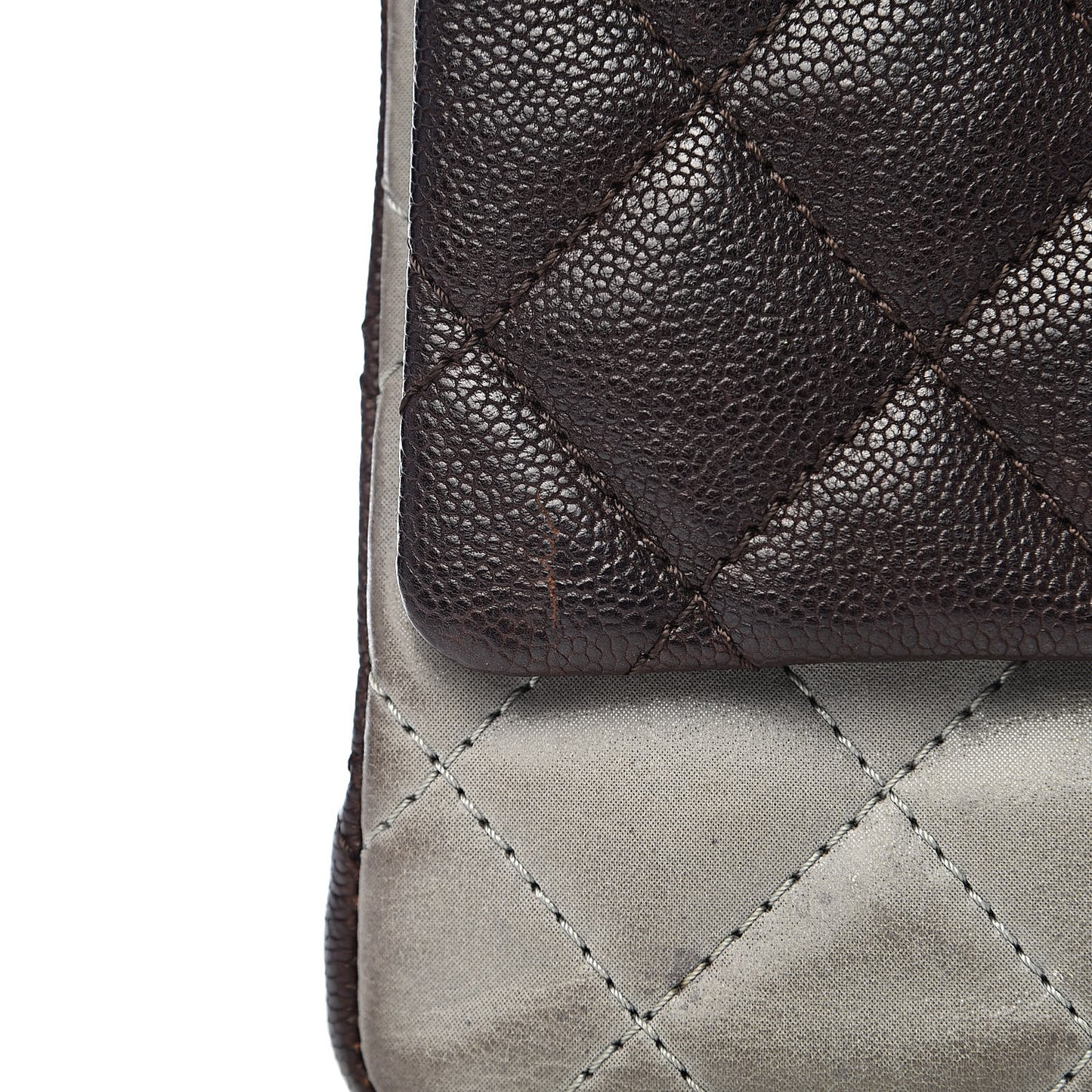 Caviar Iridescent Calfskin 2.55 Reissue 227 Flap Brown Grey