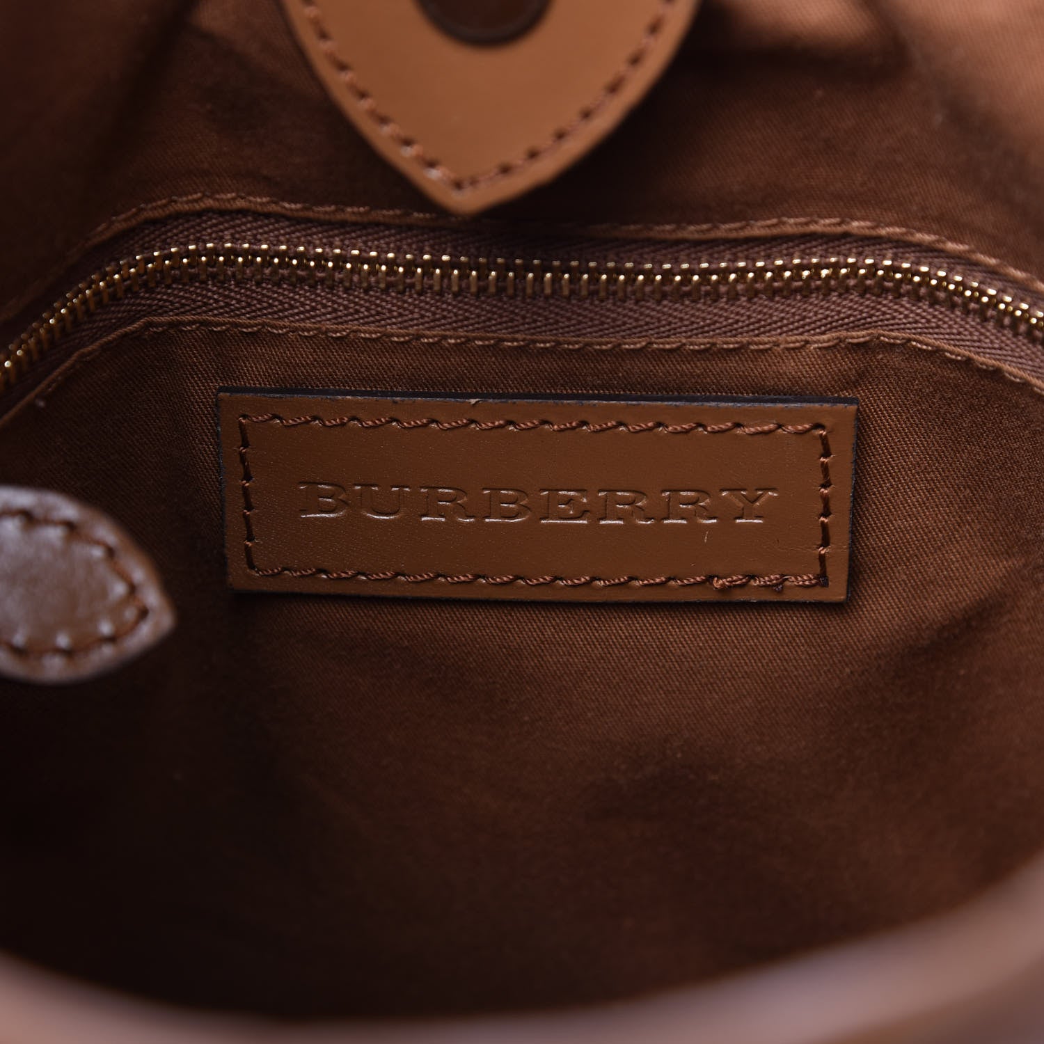 Burberry Haymarket Check Small Northfield Tote Camel 8 of 9