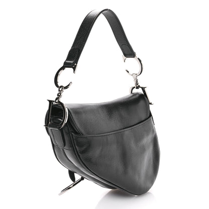 Christian Dior Shiny Goatskin Saddle Bag Black 3 of 10
