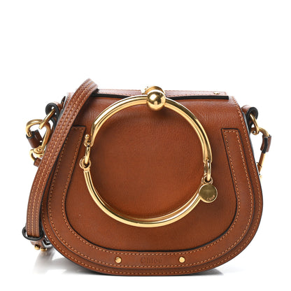 Chloe Calfskin Suede Small Nile Bracelet Bag Caramel 1 of 8