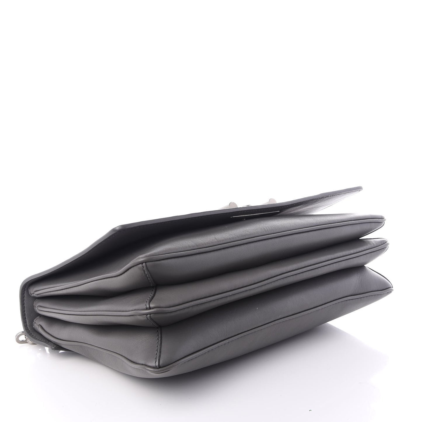 City Calf Metal Closure Shoulder Bag Marmo