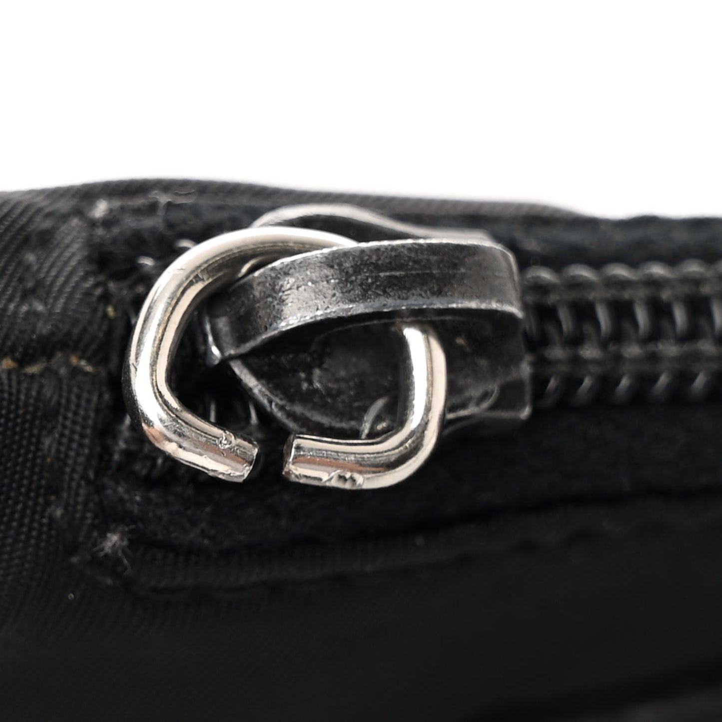 Tessuto Nylon Soft Calfskin Shoulder Bag Black