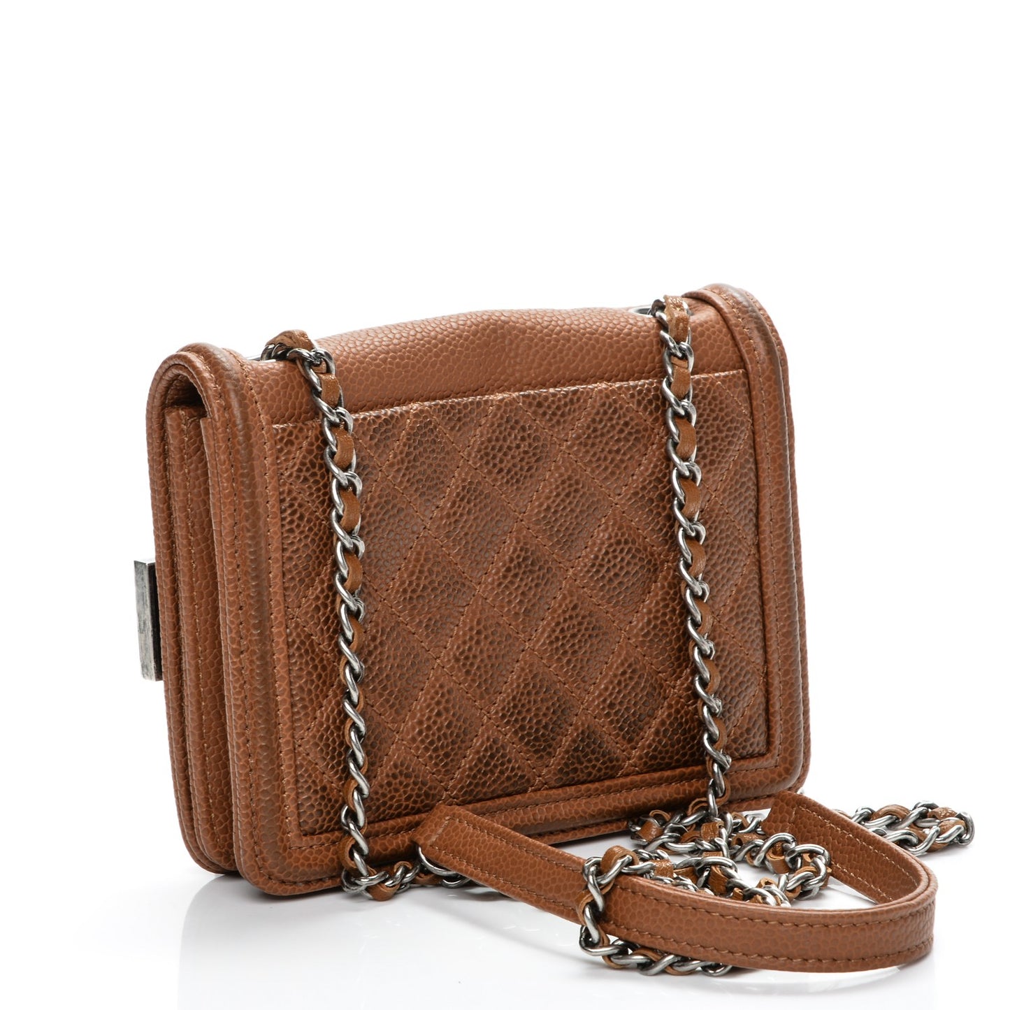 Caviar Mini Dallas Boy Brick Flap Brown