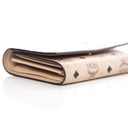 MCM Visetos Tri-Fold Wallet Beige 5 of 14