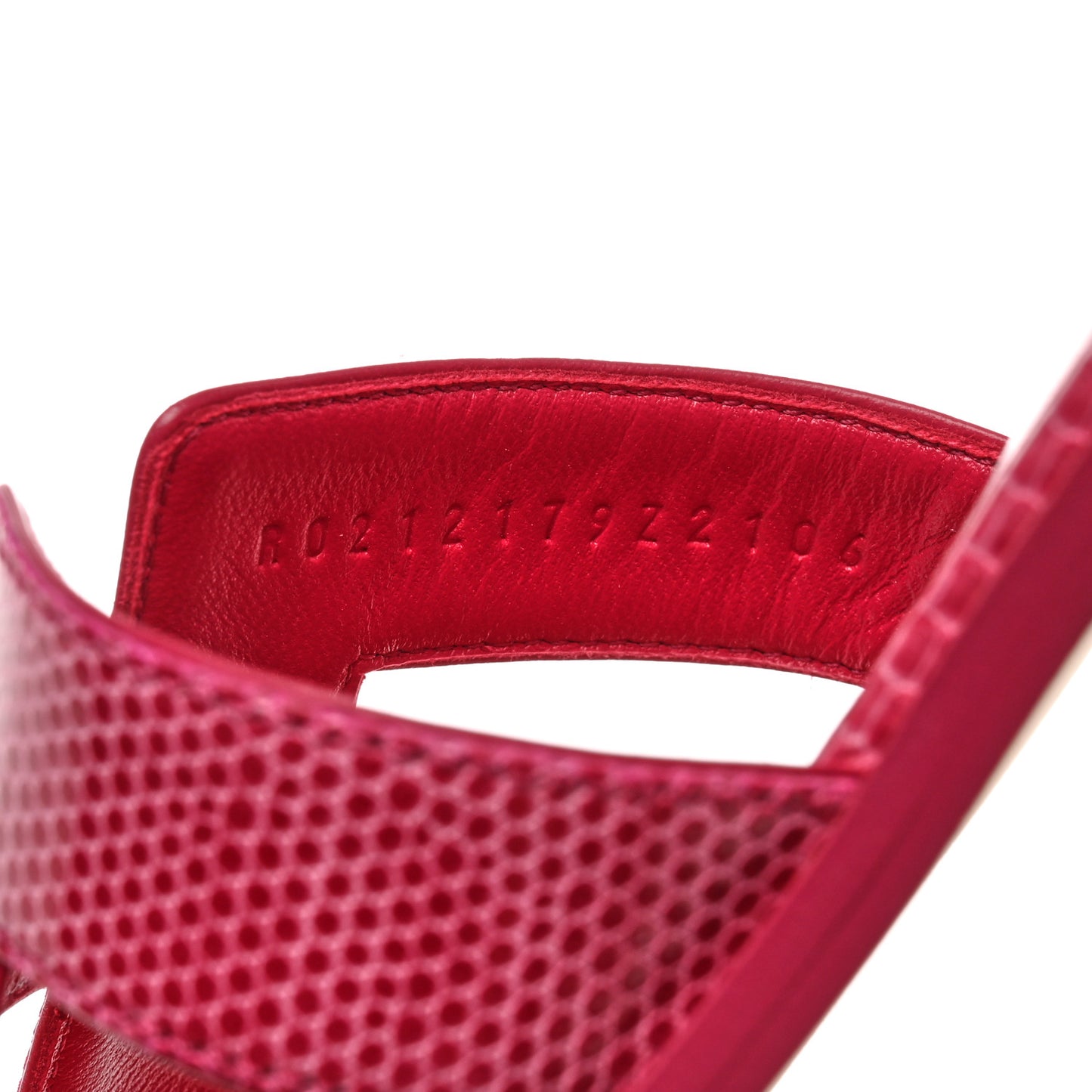 Lizard Oran Sandals 37.5 Fuchsia