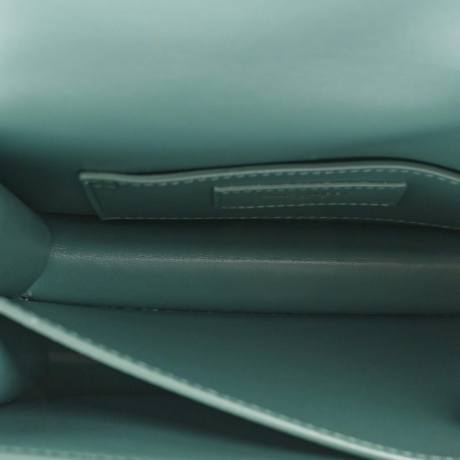 Saint Laurent Calfskin Snakeskin Small Monogram Sunset Sea Green 7 of 16