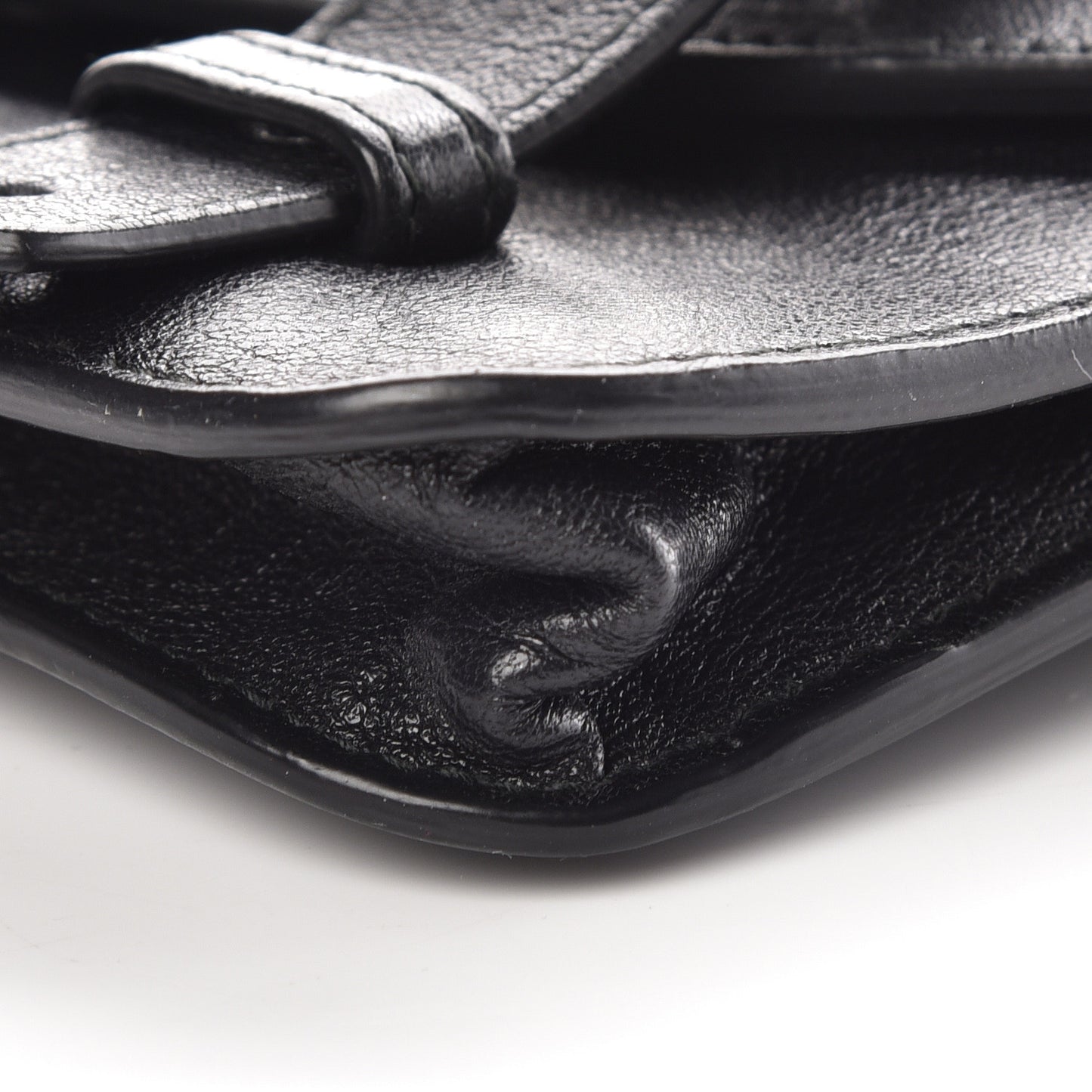 Lambskin Large PS1 Chain Wallet Black