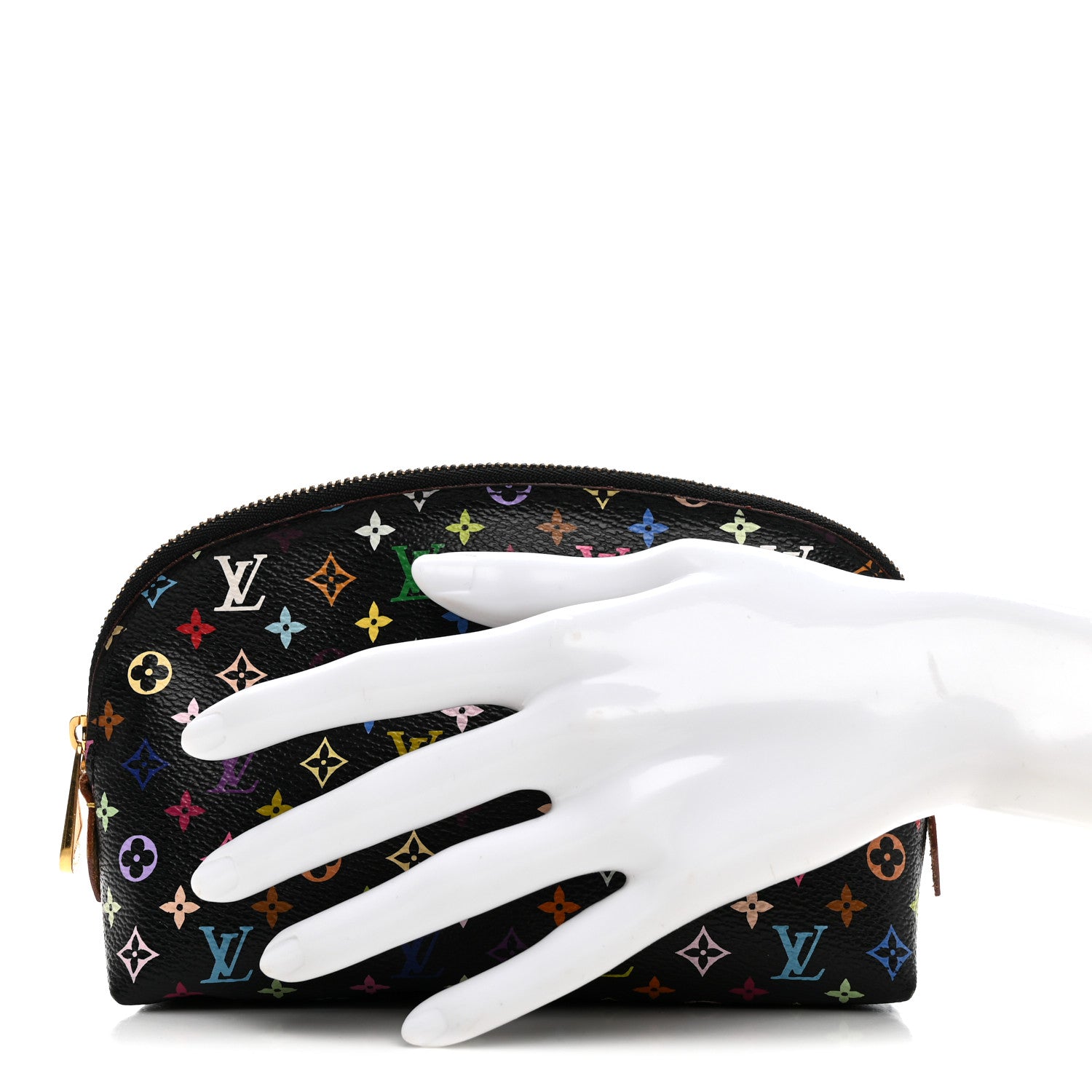 Louis Vuitton Monogram Multicolor Cosmetic Pouch Black Grenade 2 of 8