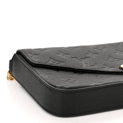 Louis Vuitton Empreinte Pochette Felicie Chain Wallet Black 10 of 12