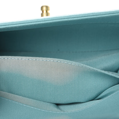 Chanel Caviar Quilted Small Boy Flap Light Blue 9 of 9