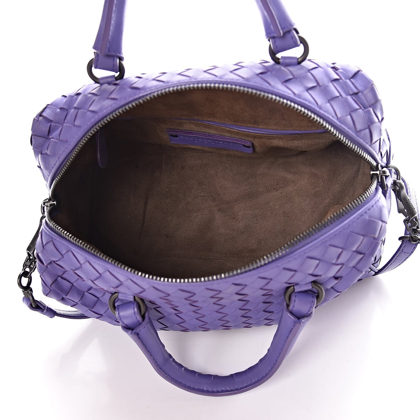 Nappa Intrecciato Mini Top Handle Bag Lavender