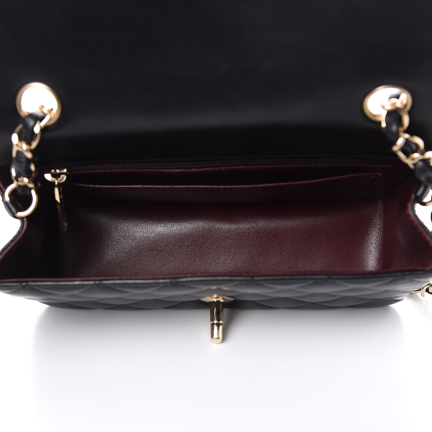 Chanel Lambskin Quilted Mini Rectangular Flap Black 5 of 12