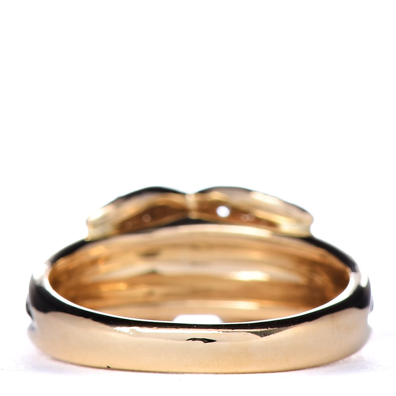 Tiffany 18K Yellow Gold Diamond Signature X Ring 51 5.75 3 of 5