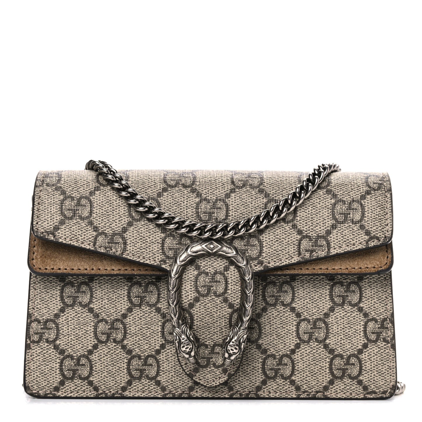 GG Supreme Monogram Super Mini Dionysus Shoulder Bag Taupe