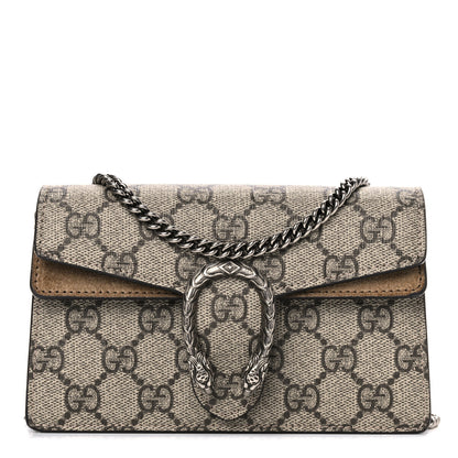 Gucci GG Supreme Monogram Super Mini Dionysus Shoulder Bag Taupe 1 of 13