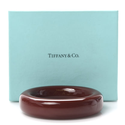 Tiffany Lacquer Hardwood Elsa Peretti Doughnut Bangle Bracelet Red 5 of 5