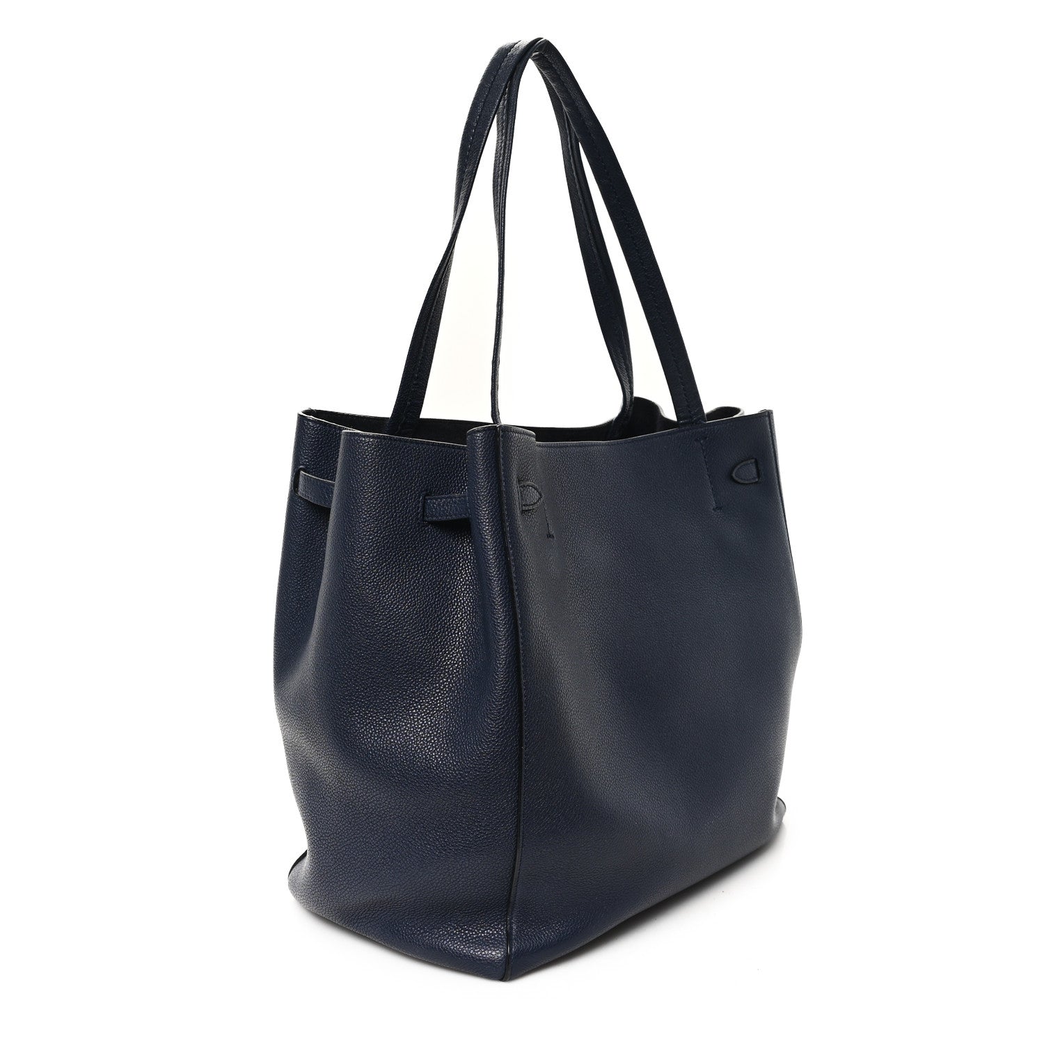 Celine Soft Grained Calfskin Small Belt Cabas Phantom Navy 3 of 14