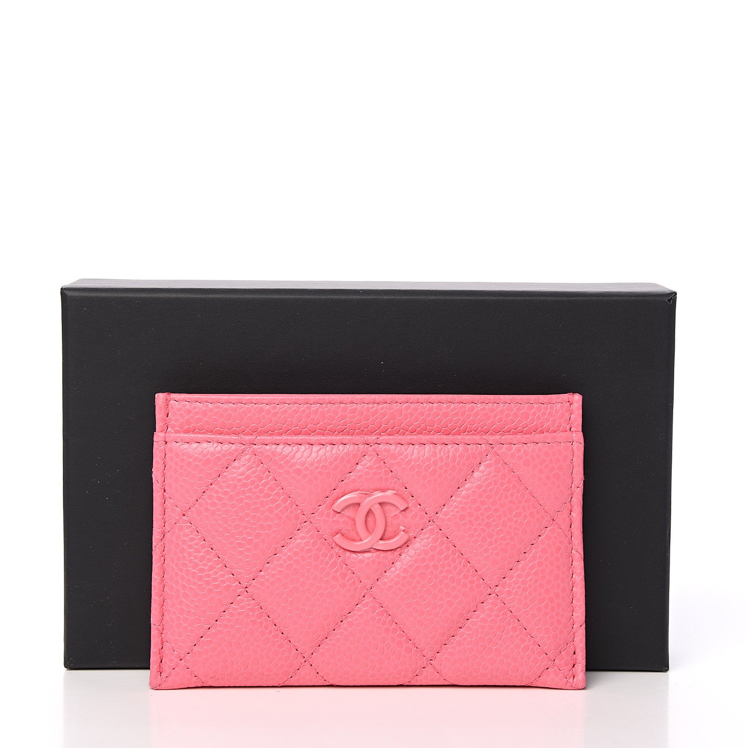 Chanel Caviar Quilted Card Holder Pink 8 of 8