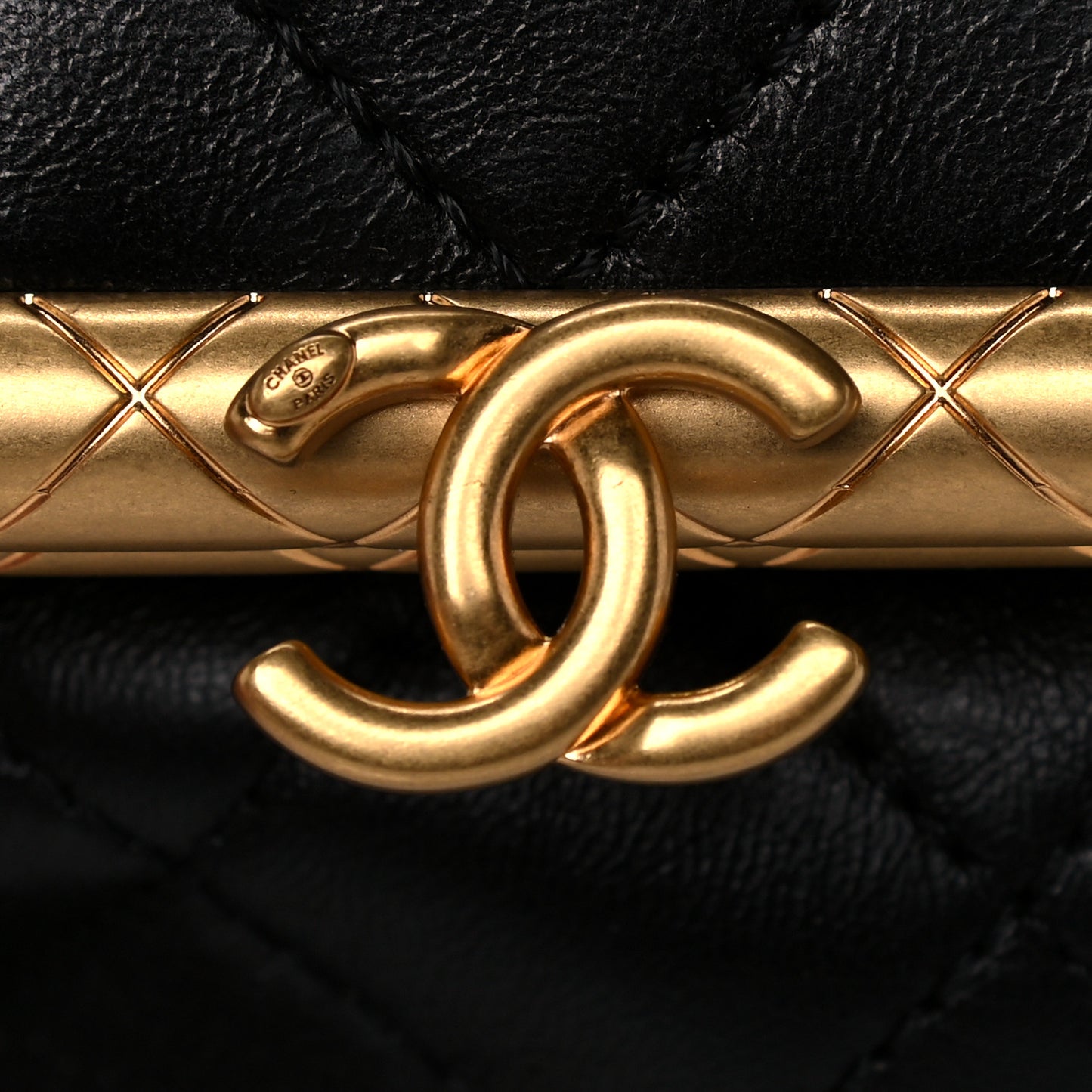 Lambskin Quilted Small My Crush Bag Black