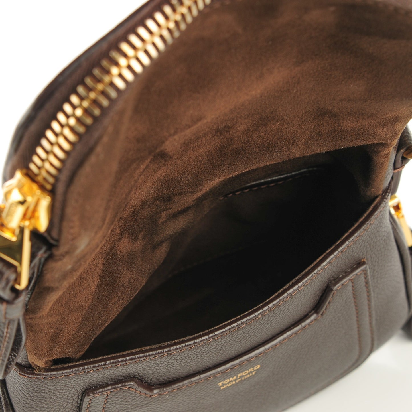 Calfskin Jennifer Mini Crossbody Bag Brown