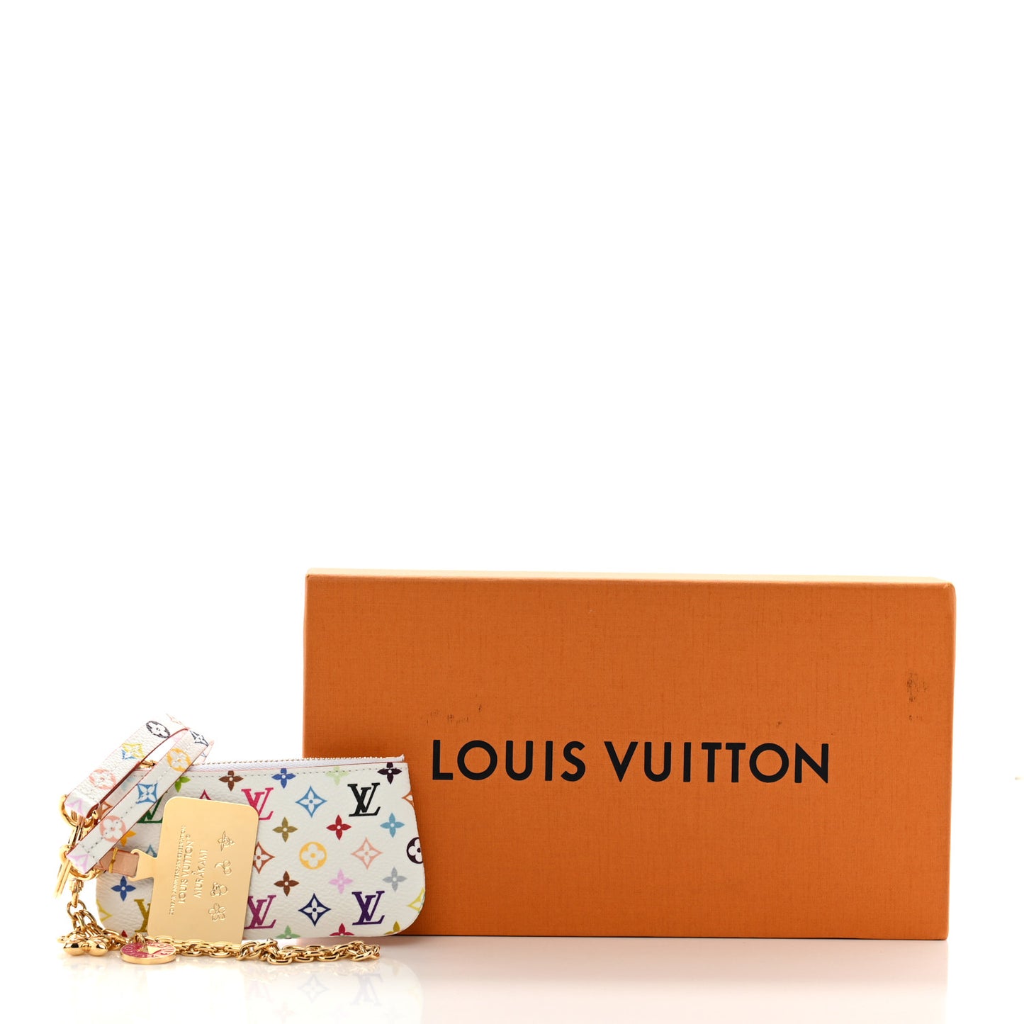 LV X TM Monogram Multicolor Phone Holder White