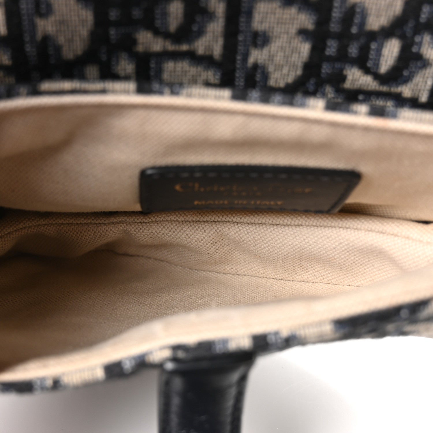 Christian Dior Oblique Mini Saddle Bag Blue 8 of 19