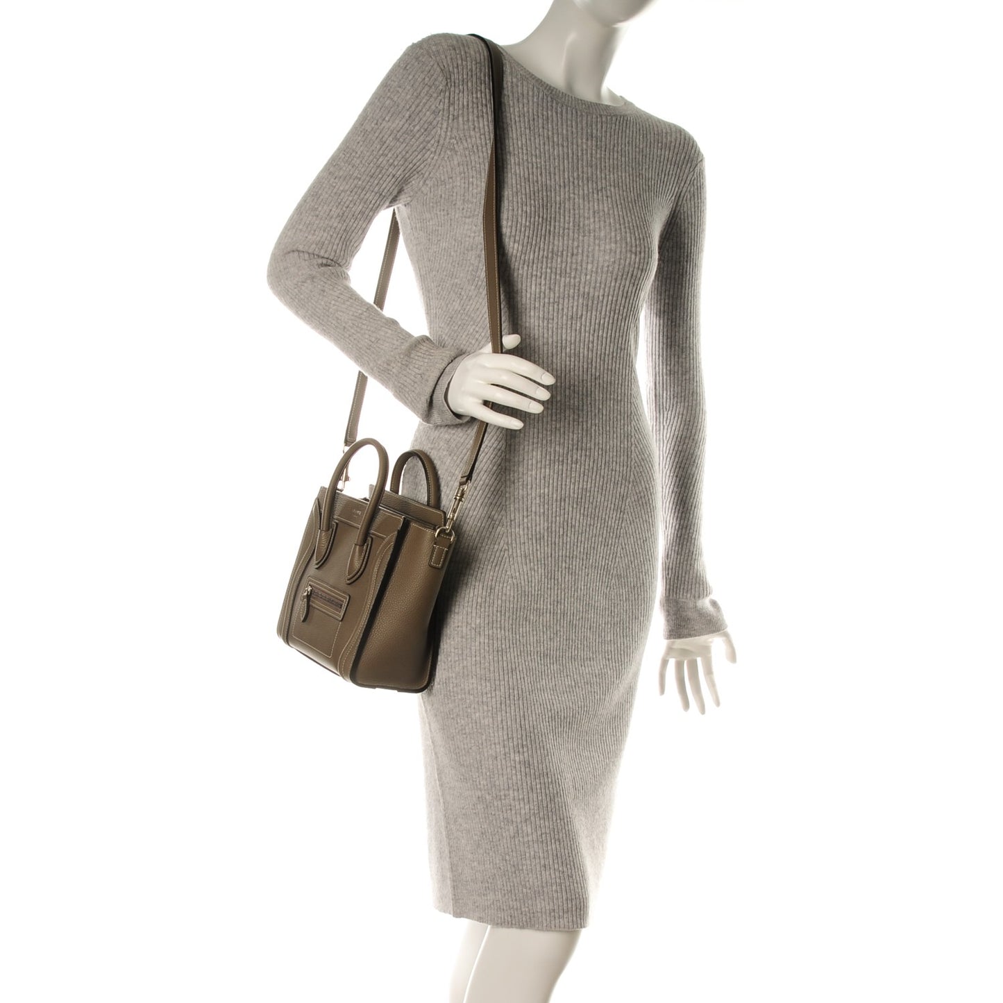 Drummed Calfskin Nano Luggage Souris