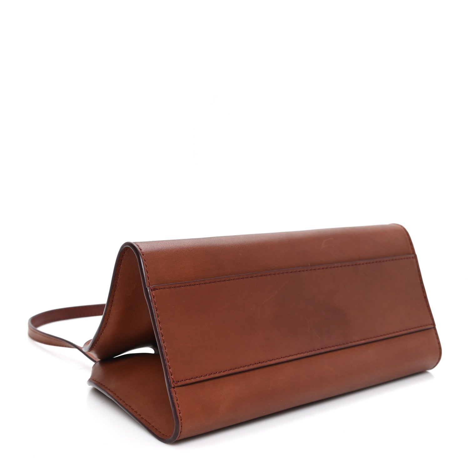 The Row Polished Saddle Calfskin Peggy Clutch New Burgundy 4 of 9