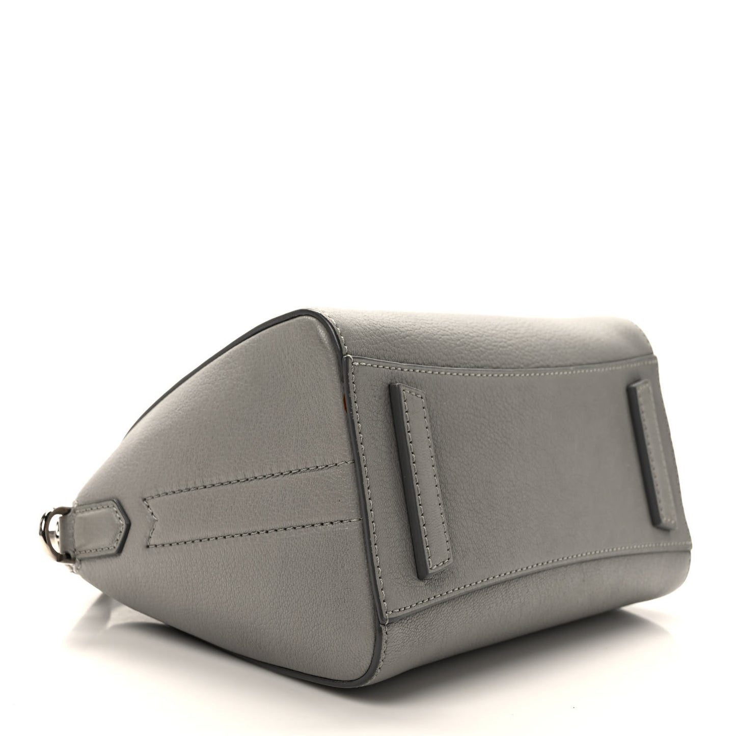 Sugar Goatskin Mini Antigona Pearl Grey