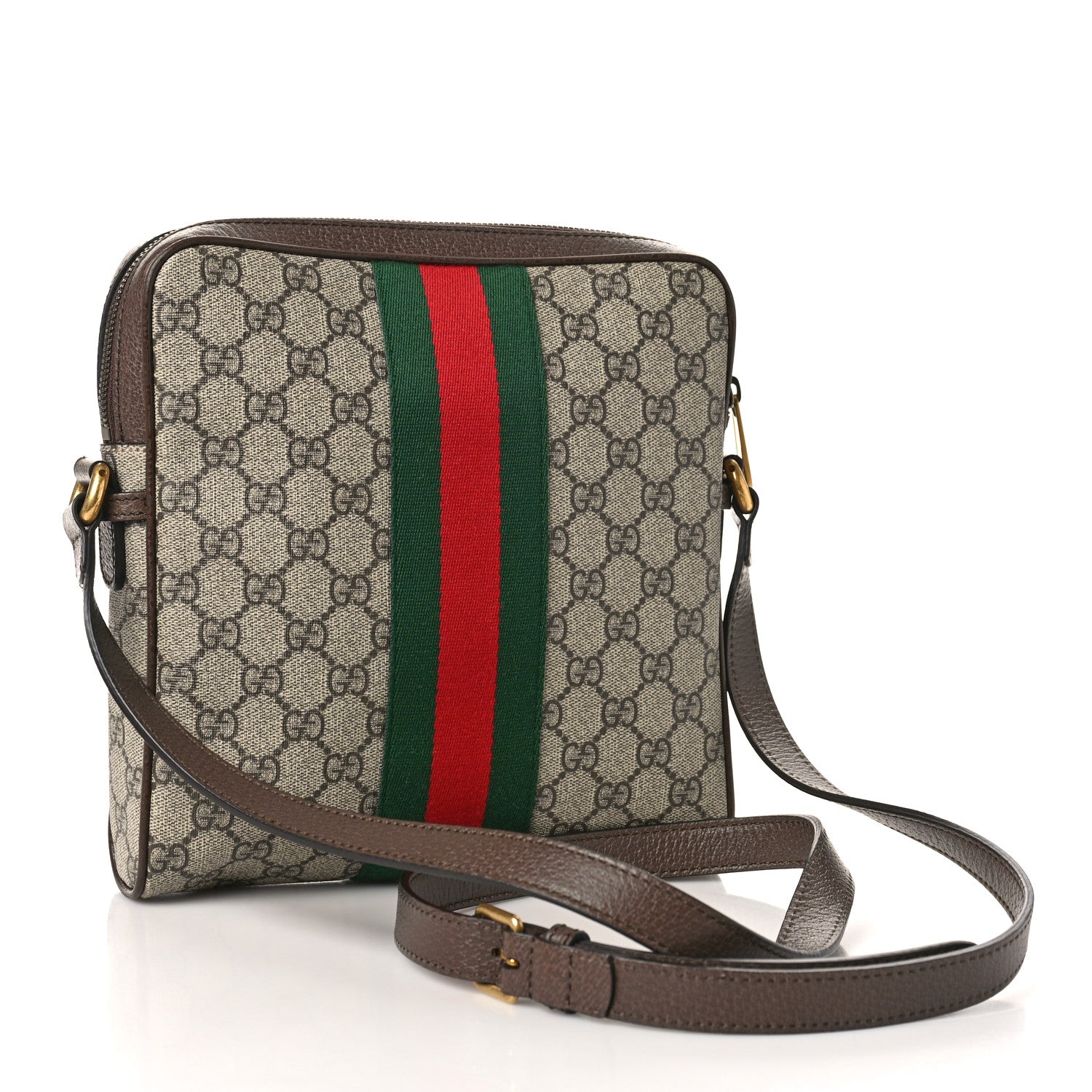 Gucci GG Supreme Monogram Web Small Ophidia Messenger Bag Brown 3 of 10