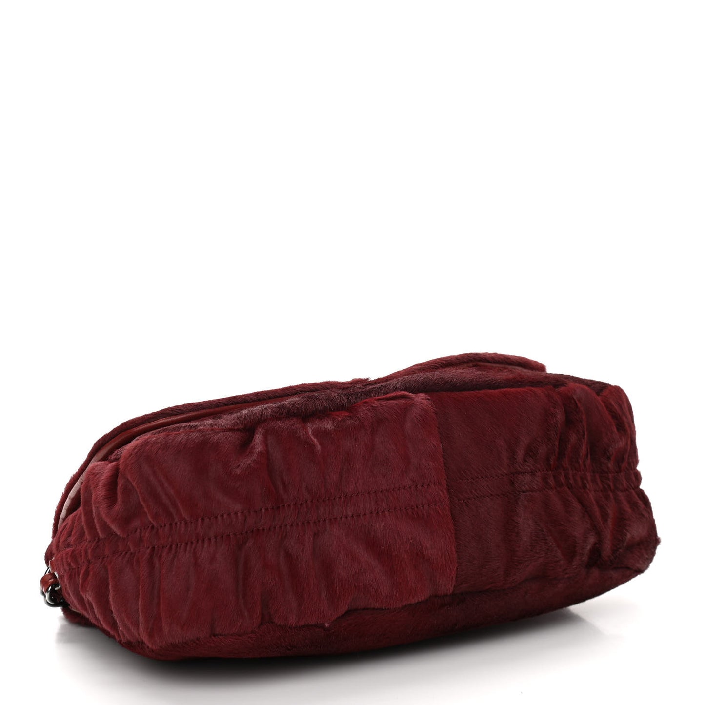 Pony Hair Sharpei Flap Tote Red