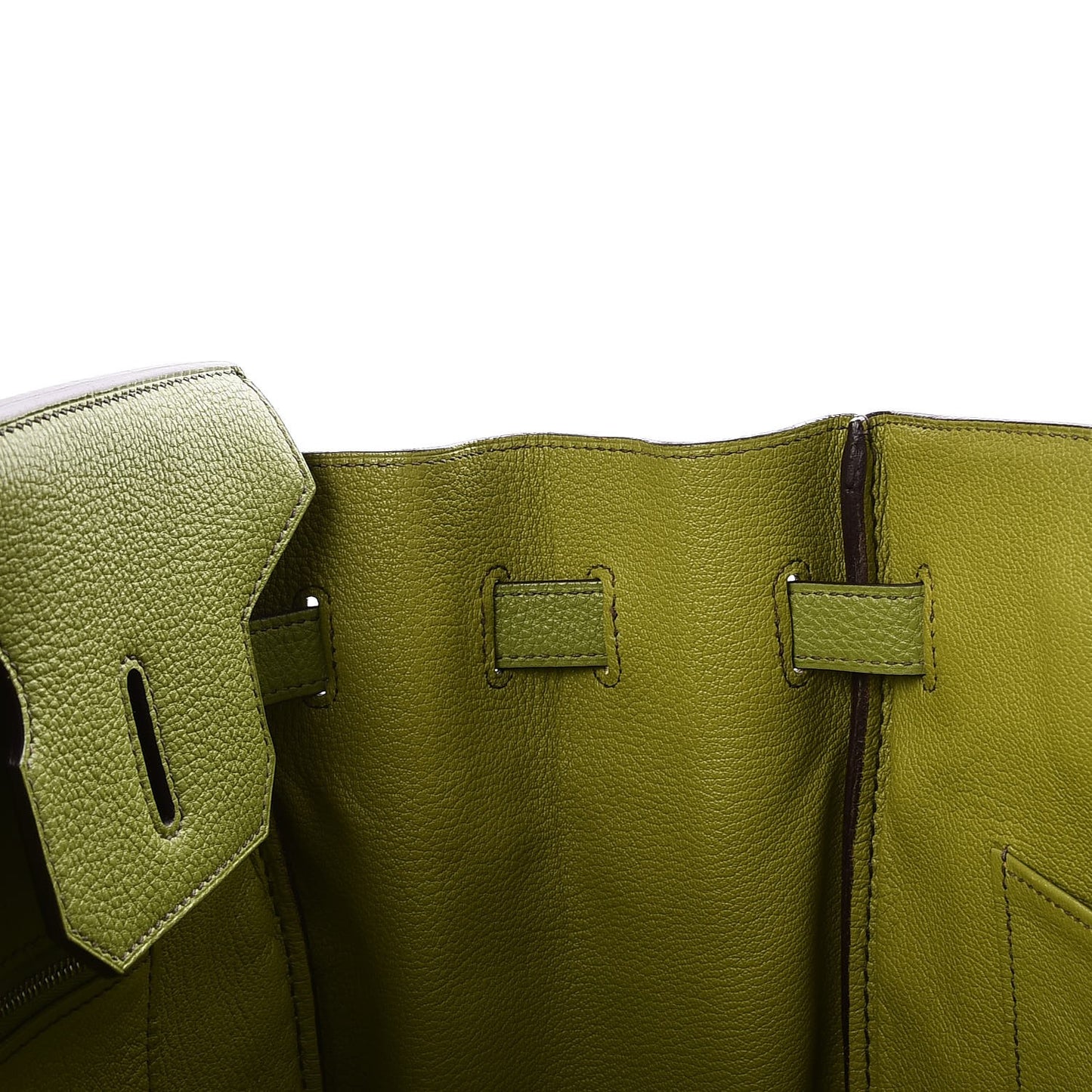 Taurillon Clemence Birkin 35 Vert Anis