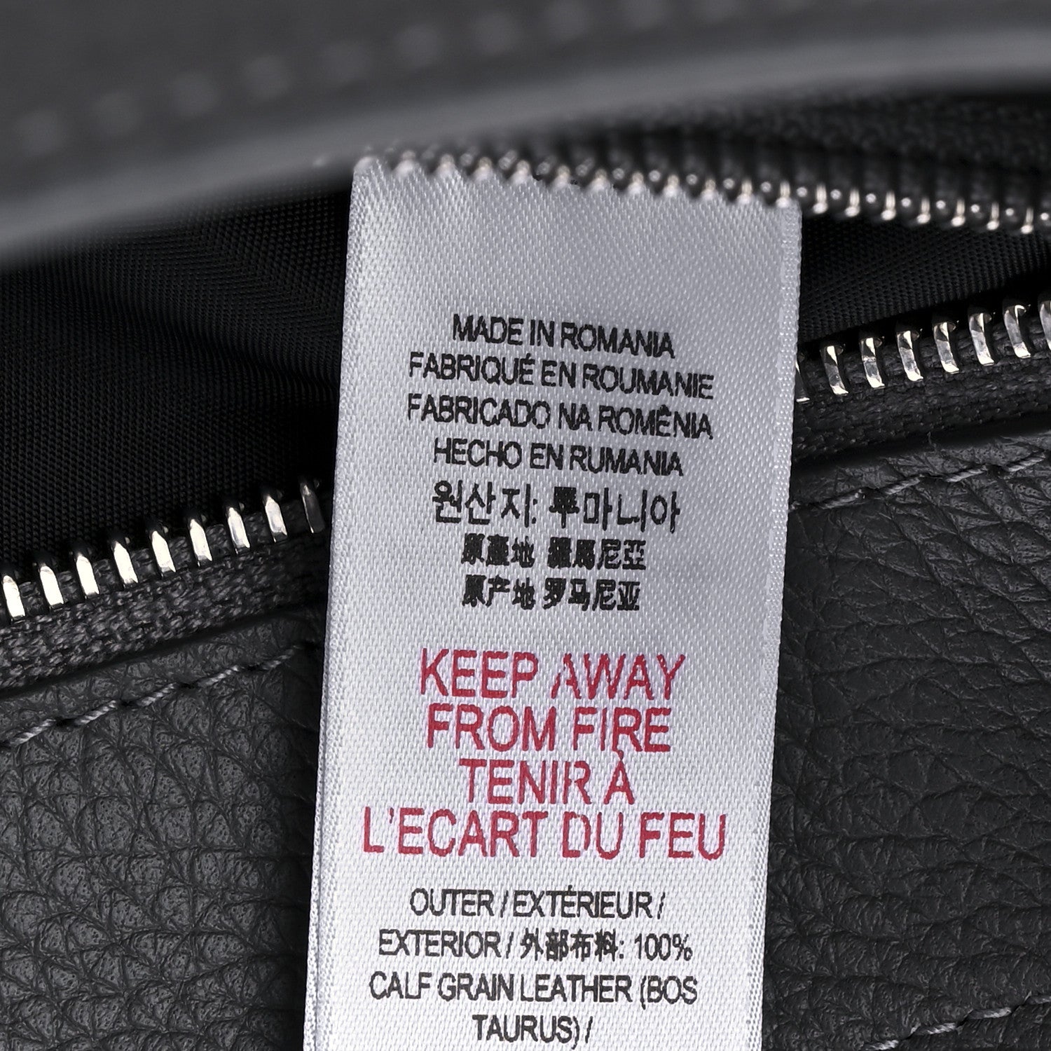 Burberry Grainy Calfskin Embossed Bruno Messenger Charcoal Grey 6 of 8