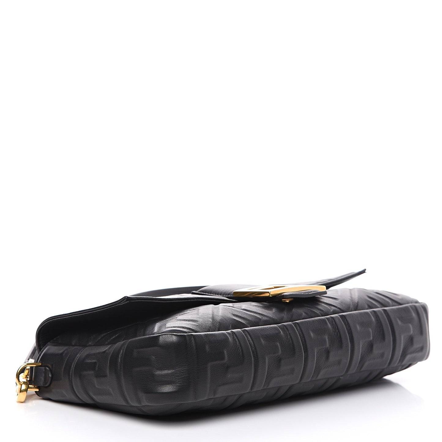 Nappa FF 1974 Embossed Large Baguette Black
