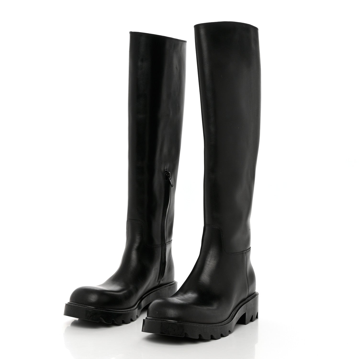 Bottega Veneta Calfskin High Boots 38 Black 3 of 10