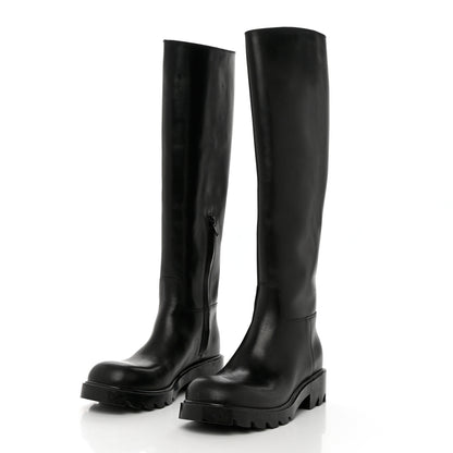 Bottega Veneta Calfskin High Boots 38 Black 3 of 10