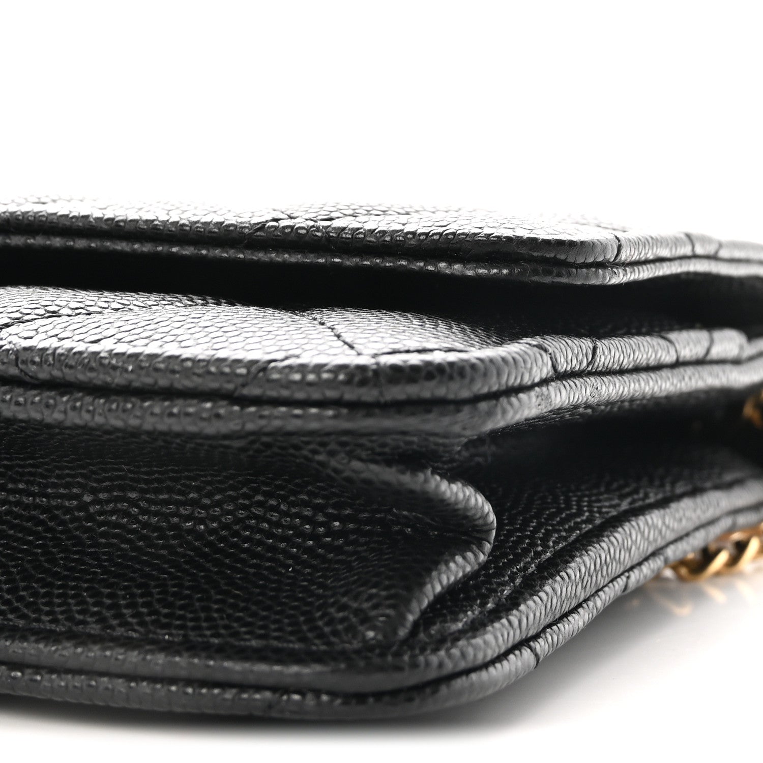 Chanel Caviar Quilted Medallion Wallet on Chain WOC Black 11 of 12