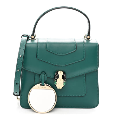 Bulgari Calfskin Serpenti Forever Top Handle Emerald Green 3 of 12
