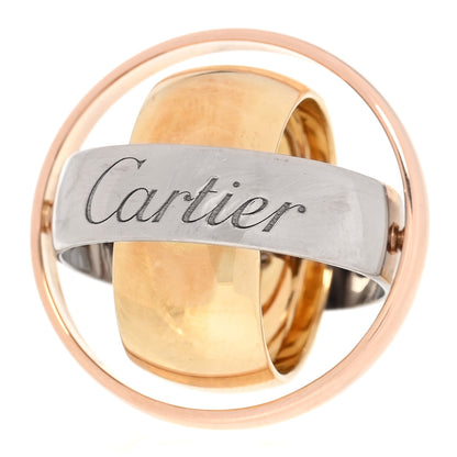 Cartier 18K Pink Yellow White Trinity Must Essence Ring 50 5.25 1 of 6