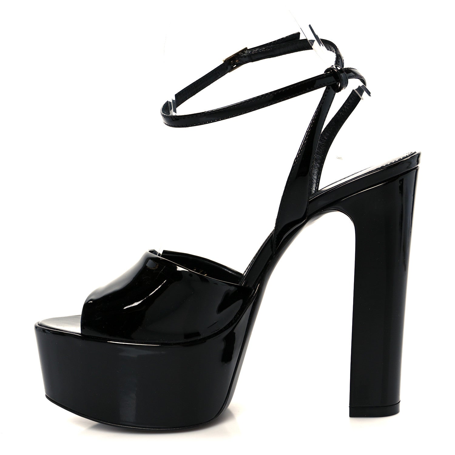 Saint Laurent Vernice Grupy Sexy 95 Tanouk Platform Sandals 37.5 Black 1 of 10