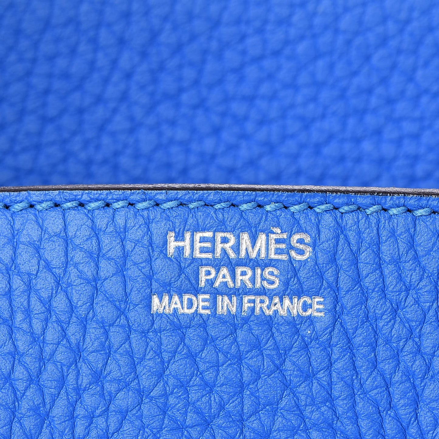 Taurillon Clemence Birkin 35 Bleu Hydra