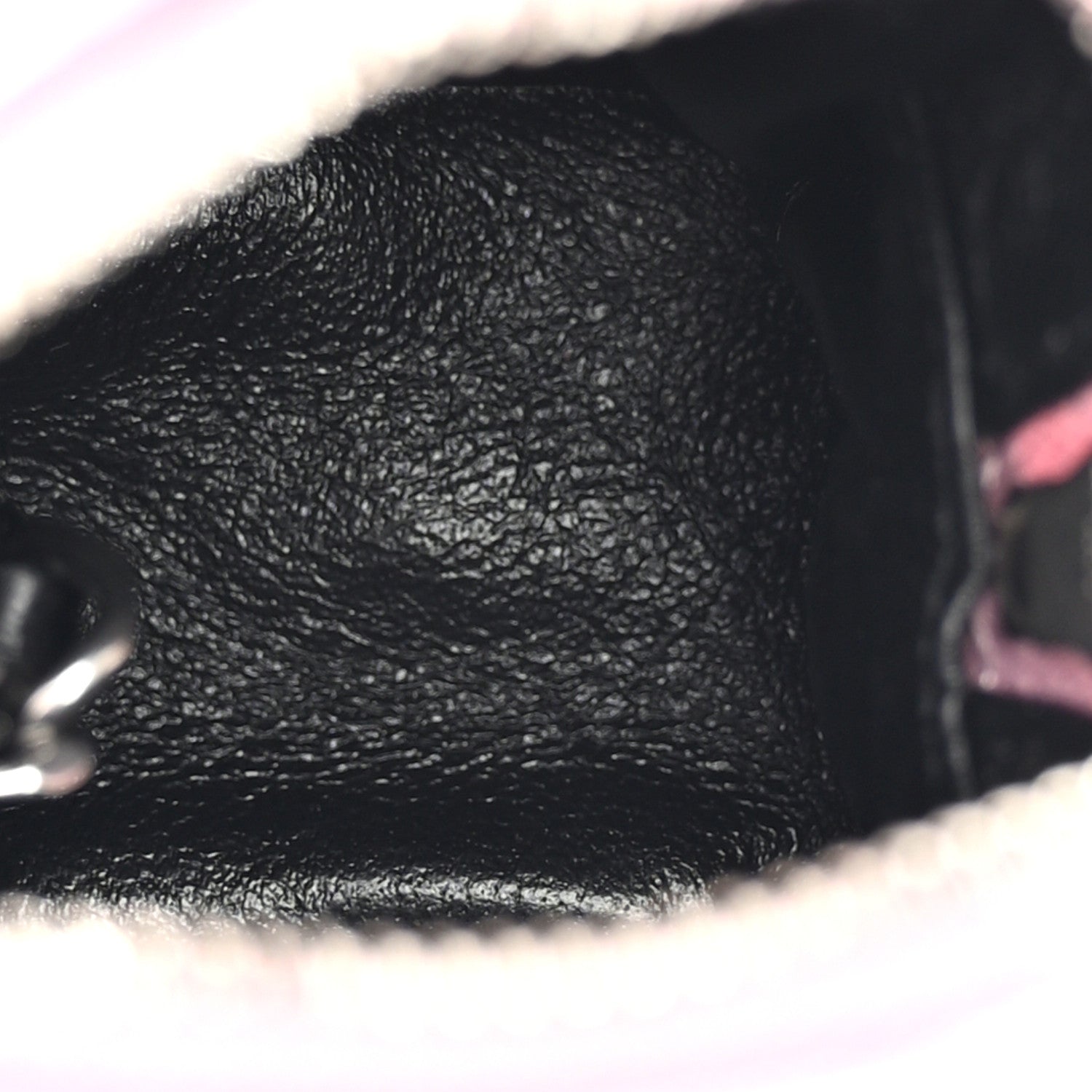 Saint Laurent Crinkled Lame Calfskin Jaime Cube Charm Keychain Violet 5 of 7