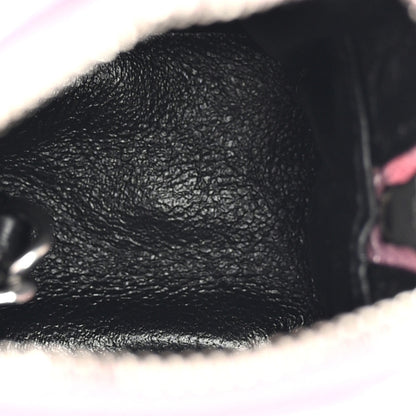 Saint Laurent Crinkled Lame Calfskin Jaime Cube Charm Keychain Violet 5 of 7
